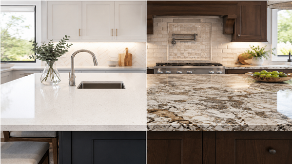 Quartz and Granite Kitchen Countertops: Material Comparison for Kitchens